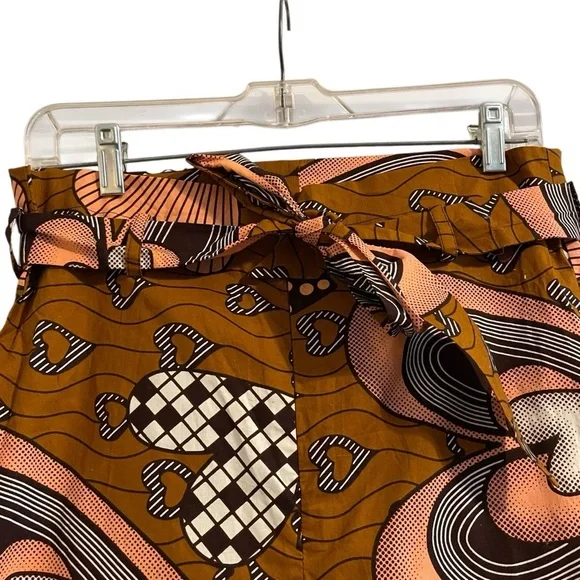 ROYAL NATIVE Hand Made Heart Motif Izzy Belted Pants